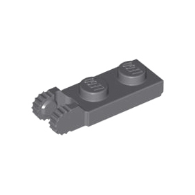 Dark Bluish Gray Hinge Plate 1 x 2 Locking with 2 Fingers on End