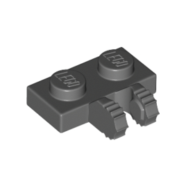 Dark Bluish Gray Hinge Plate 1 x 2 Locking with 2 Fingers on Side