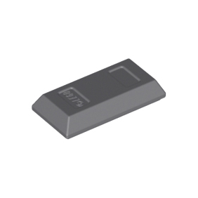 Dark Bluish Gray Minifigure, Utensil Ingot 1 x 2