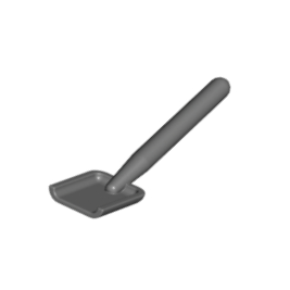 Dark Bluish Gray Minifigure, Utensil Shovel / Spade - Handle with Round End