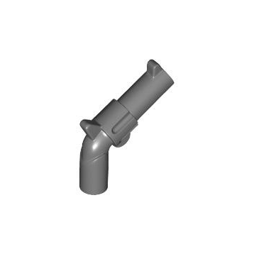 Dark Bluish Gray Minifigure, Weapon Gun, Pistol Revolver - Large Barrel and Hollow Handle