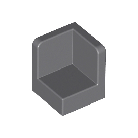 Dark Bluish Gray Panel 1 x 1 x 1 Corner