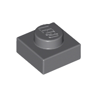 Dark Bluish Gray Plate 1 x 1