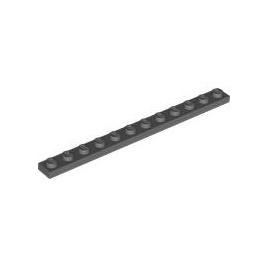 Dark Bluish Gray Plate 1 x 12