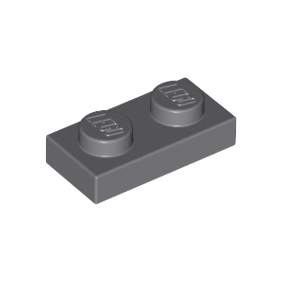 Dark Bluish Gray Plate 1 x 2