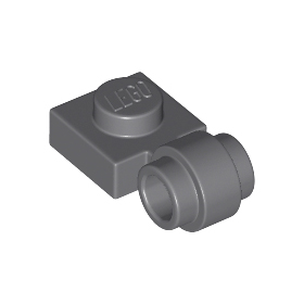 Dark Bluish Gray Plate, Modified 1 x 1 with Light Attachment - Thick Ring