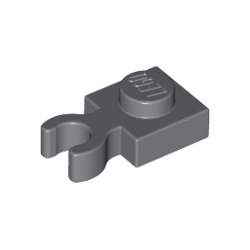 Dark Bluish Gray Plate, Modified 1 x 1 with Open O Clip Thick Vertical Grip