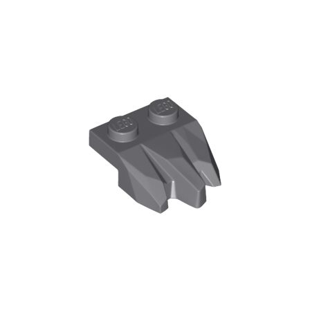 Dark Bluish Gray Plate, Modified 1 x 2 with 3 Claws / Rock Fingers