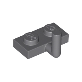 Dark Bluish Gray Plate, Modified 1 x 2 with Bar Arm Up Horizontal Arm 5mm