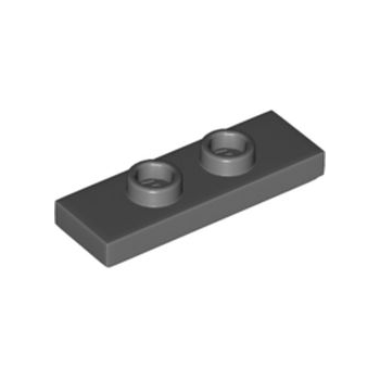 Dark Bluish Gray Plate, Modified 1 x 3 with 2 Studs Double Jumper