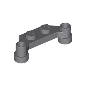 Dark Bluish Gray Plate, Modified 1 x 4 Offset