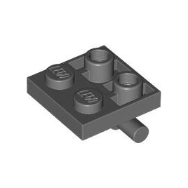 Dark Bluish Gray Plate, Modified 2 x 2 with Bar on Bottom