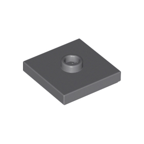 Dark Bluish Gray Plate, Modified 2 x 2 with Groove and 1 Stud in Center Jumper