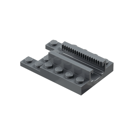 Dark Bluish Gray Plate, Modified 4 x 6 with 1 x 2 Cutout and Gear Track Ninjago Dragon Spinjitzu Spinner Launcher