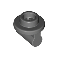 Dark Bluish Gray Plate, Round 1 x 1 with Bar Handle on Long Stem