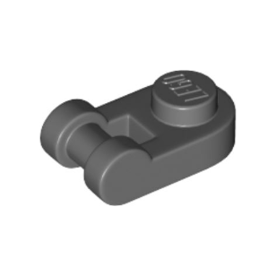 Dark Bluish Gray Plate, Round 1 x 1 with Bar Handle