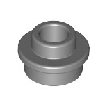Dark Bluish Gray Plate, Round 1 x 1 with Open Stud