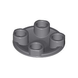 Dark Bluish Gray Plate, Round 2 x 2 with Rounded Bottom Boat Stud