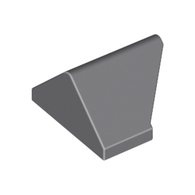 Dark Bluish Gray Slope 45 2 x 1 Double / Inverted with Bottom Stud Holder