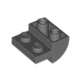 Dark Bluish Gray Slope, Curved 2 x 2 Inverted with 2 Recessed Studs