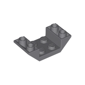 Dark Bluish Gray Slope, Inverted 45 4 x 2 Double with 2 x 2 Cutout
