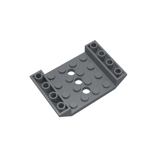 Dark Bluish Gray Slope, Inverted 45 6 x 4 Double with 4 x 4 Cutout and 3 Holes