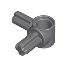 Dark Bluish Gray Technic, Axle and Pin Connector Hub with 2 Perpendicular Axles