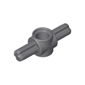 Dark Bluish Gray Technic, Axle and Pin Connector Hub with 2 Axles on Opposite Sides