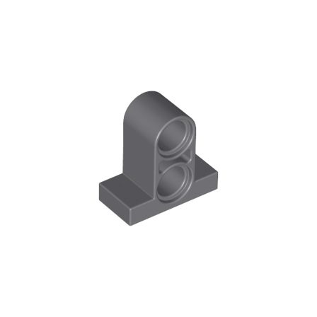 Dark Bluish Gray Technic, Pin Connector Plate 1 x 2 x 1 2/3 with 2 Holes on Top