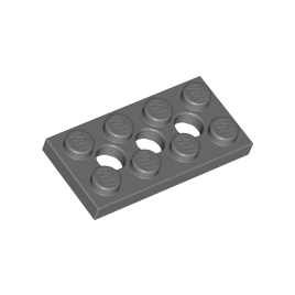 Dark Bluish Gray Technic, Plate 2 x 4 with 3 Holes