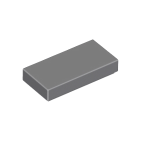 Dark Bluish Gray Tile 1 x 2
