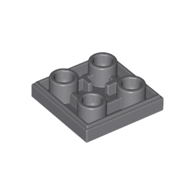 Dark Bluish Gray Tile, Modified 2 x 2 Inverted