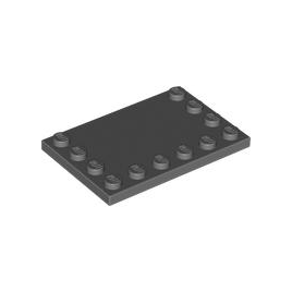 Dark Bluish Gray Tile, Modified 4 x 6 with Studs on Edges