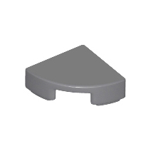 Dark Bluish Gray Tile, Round 1 x 1 Quarter