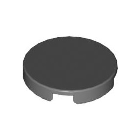 Dark Bluish Gray Tile, Round 2 x 2 with Bottom Stud Holder