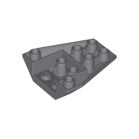 Dark Bluish Gray Wedge 4 x 4 Triple Inverted with Connections between 4 Studs