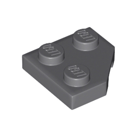 Dark Bluish Gray Wedge, Plate 2 x 2 Cut Corner
