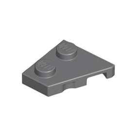 Dark Bluish Gray Wedge, Plate 2 x 2 Left