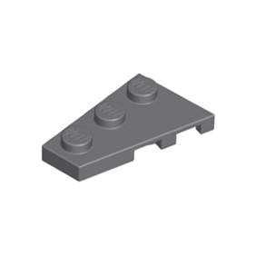 Dark Bluish Gray Wedge, Plate 3 x 2 Left