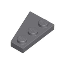 Dark Bluish Gray Wedge, Plate 3 x 2 Right