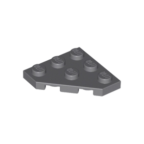 Dark Bluish Gray Wedge, Plate 3 x 3 Cut Corner