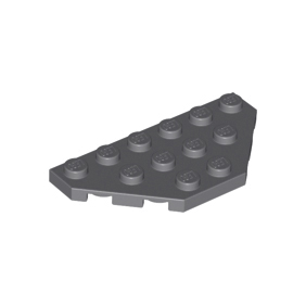 Dark Bluish Gray Wedge, Plate 3 x 6 Cut Corners