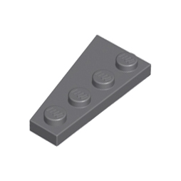 Dark Bluish Gray Wedge, Plate 4 x 2 Right