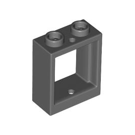 Dark Bluish Gray Window 1 x 2 x 2 Flat Front
