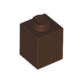 Dark Brown Brick 1 x 1