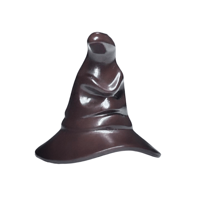 Dark Brown Minifigure, Headgear Hat, Wizard / Witch with Face HP Sorting Hat
