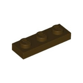 Dark Brown Plate 1 x 3