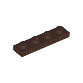 Dark Brown Plate 1 x 4