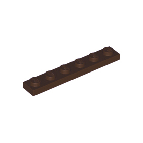 Dark Brown Plate 1 x 6