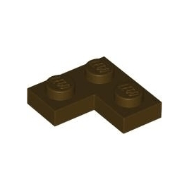 Dark Brown Plate 2 x 2 Corner
